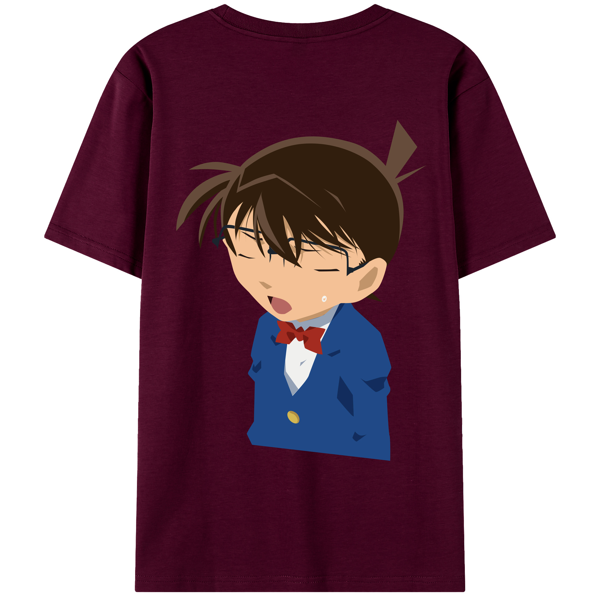 （画像用） 名探偵コナン 江戸川 コナン Detective Conan Conan Edogawa レディース半袖Tシャツ(バックプリント)
